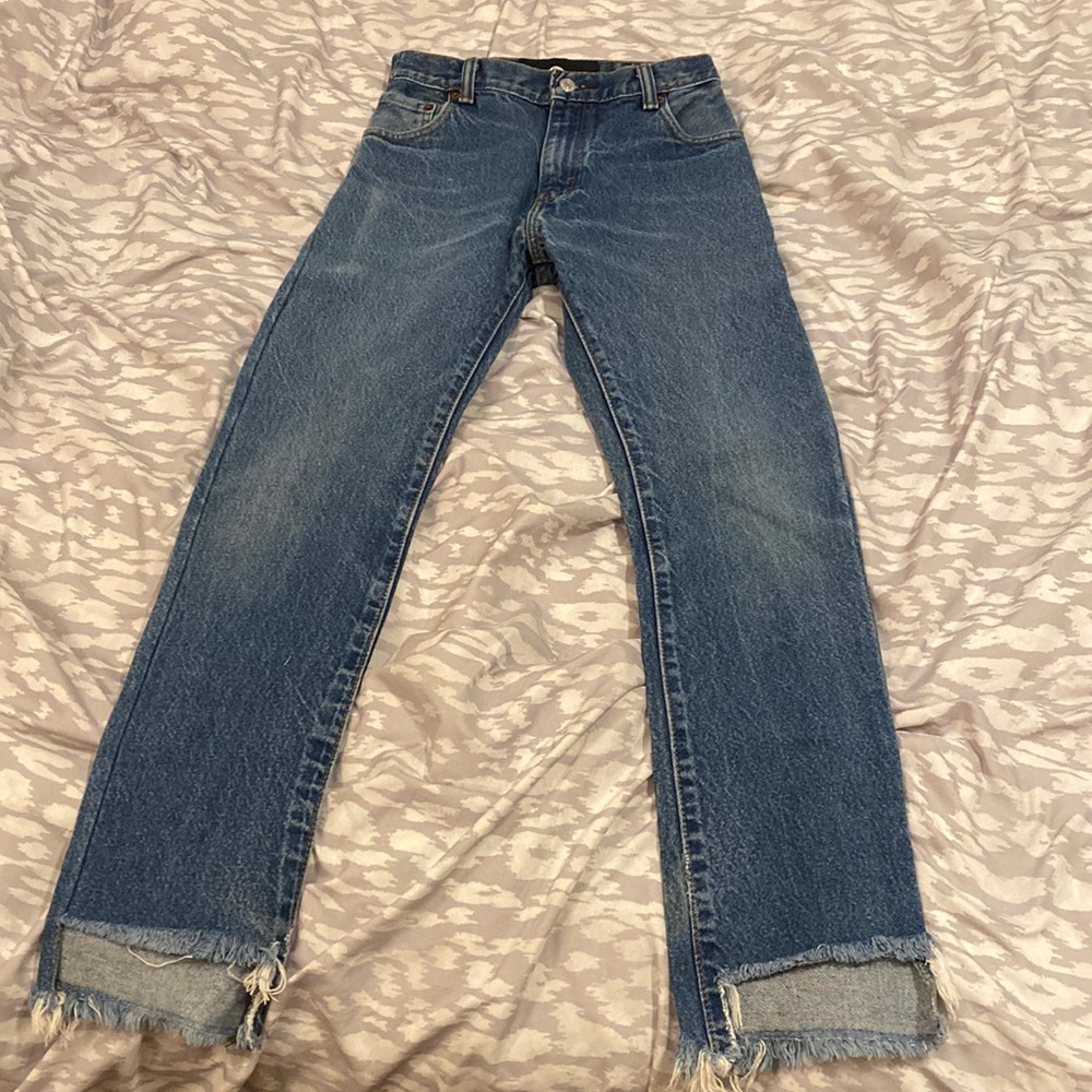 Vintage Levis Altered Straight Leg High Rise Jeans